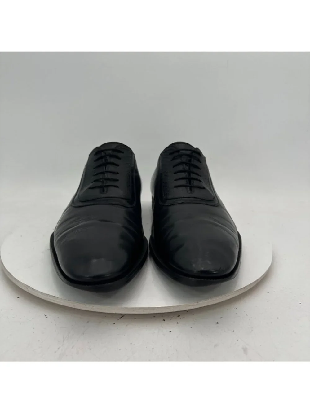 Gucci Men Size UK 11 US 11.5 Black Leather Pointed Plain Toe oxford Dress Shoes